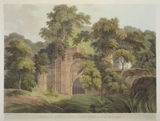 Ruinas de la Antigua Ciudad de Gour, anteriormente en las orillas del río Ganges, de 